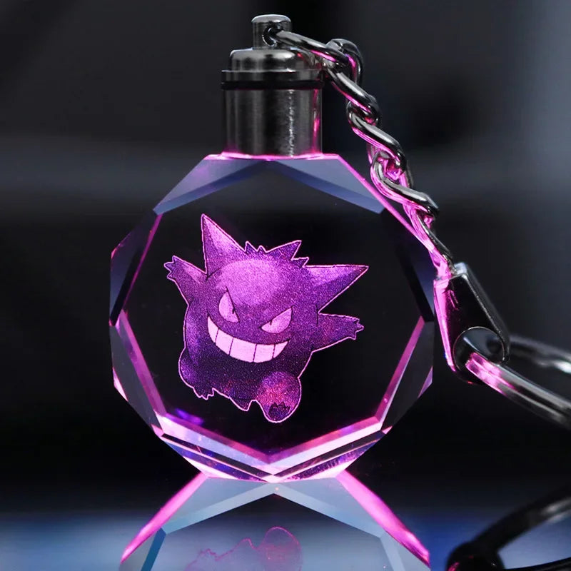 Porta-chaves de Vidro LED - Pokémon Gengar