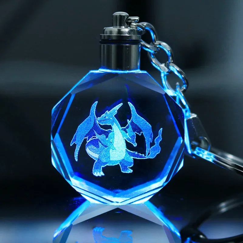 Porta-chaves de Vidro LED - Pokémon Charizard