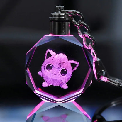 Porta-chaves de Vidro LED - Pokémon Jigglypuff